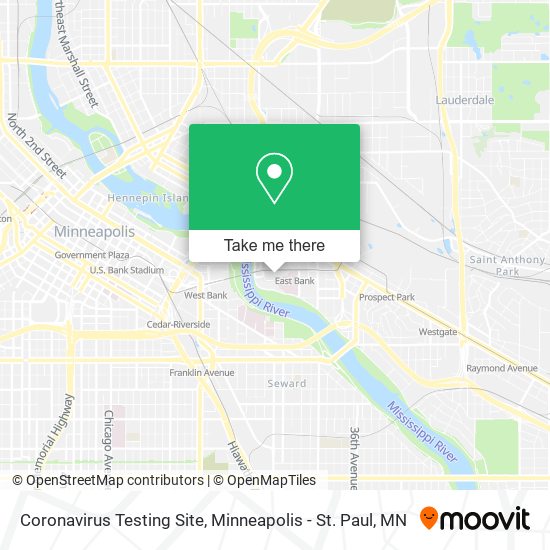 Mapa de Coronavirus Testing Site