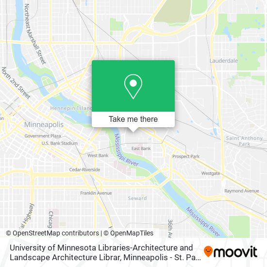 Mapa de University of Minnesota Libraries-Architecture and Landscape Architecture Librar