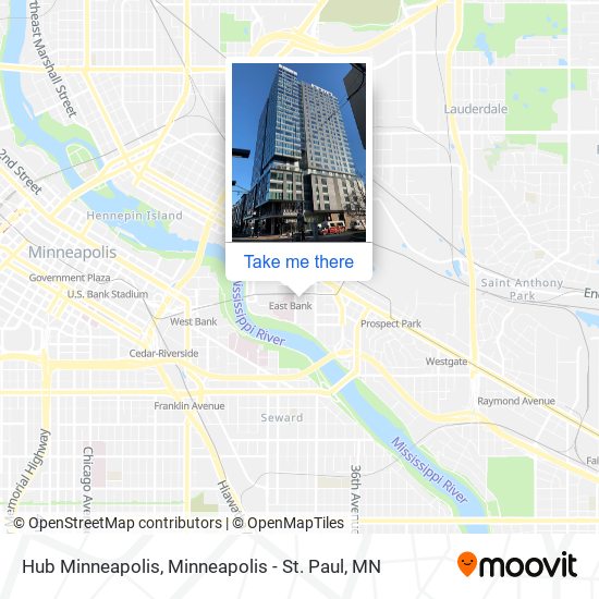 Mapa de Hub Minneapolis