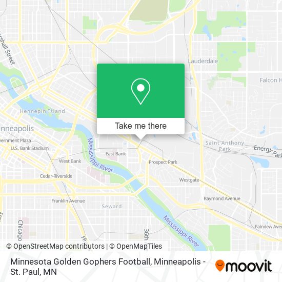 Mapa de Minnesota Golden Gophers Football