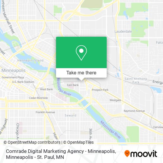 Mapa de Comrade Digital Marketing Agency - Minneapolis