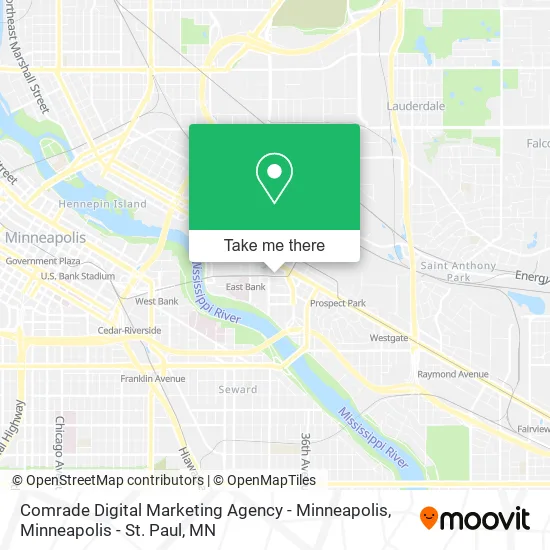 Comrade Digital Marketing Agency - Minneapolis map