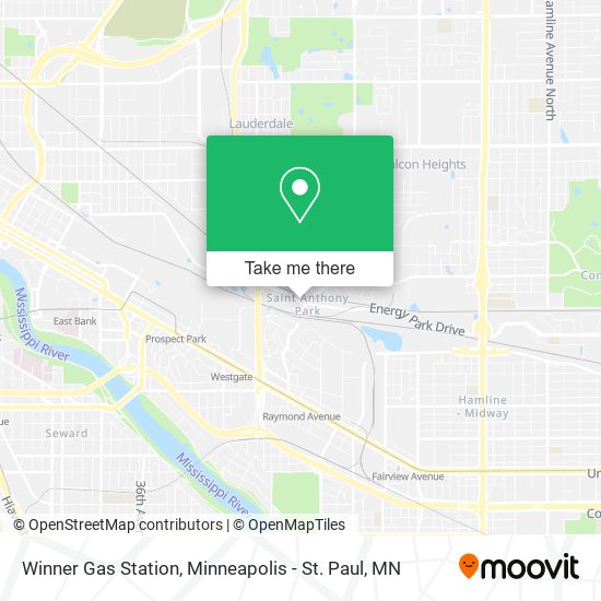 Winner Gas Station map