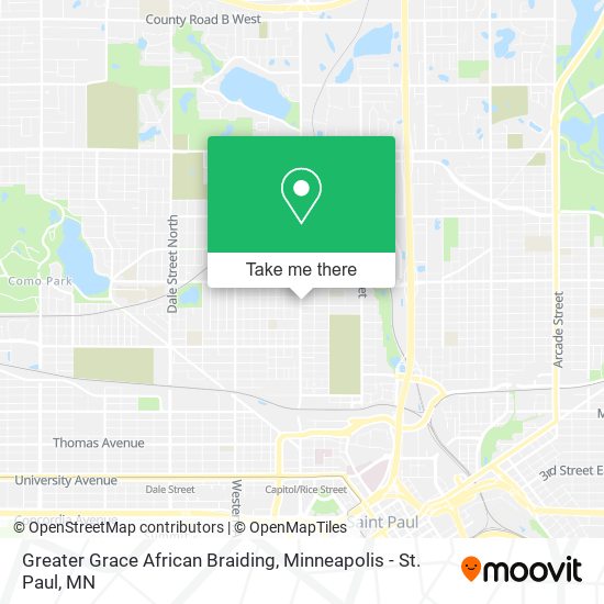 Greater Grace African Braiding map