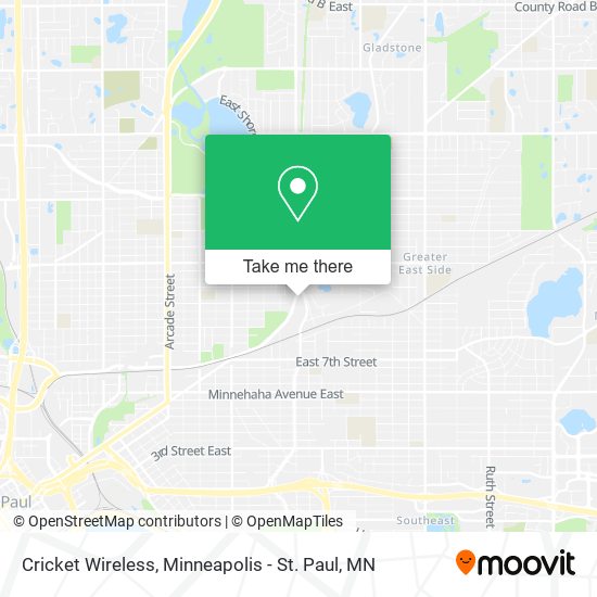 Mapa de Cricket Wireless