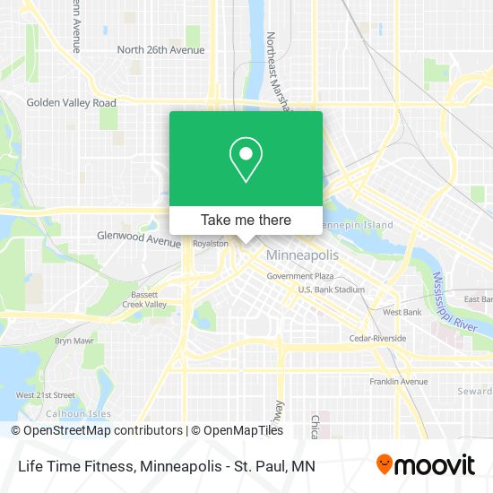 Life Time Fitness map