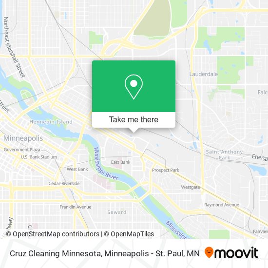 Mapa de Cruz Cleaning Minnesota