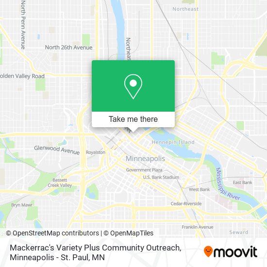 Mackerrac's Variety Plus Community Outreach map