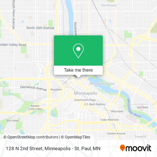 128 N 2nd Street map