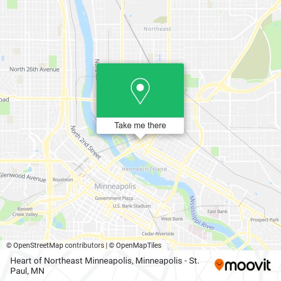 Heart of Northeast Minneapolis map