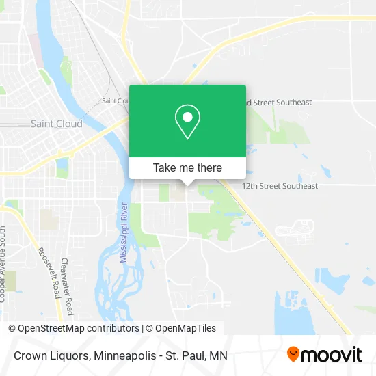 Crown Liquors map