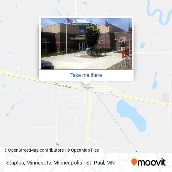 Mapa de Staples, Minnesota