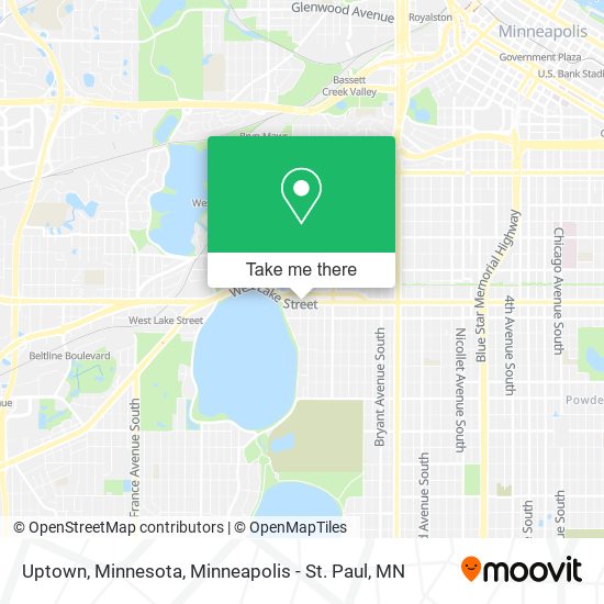 Uptown, Minnesota map