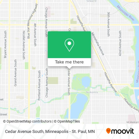 Cedar Avenue South map