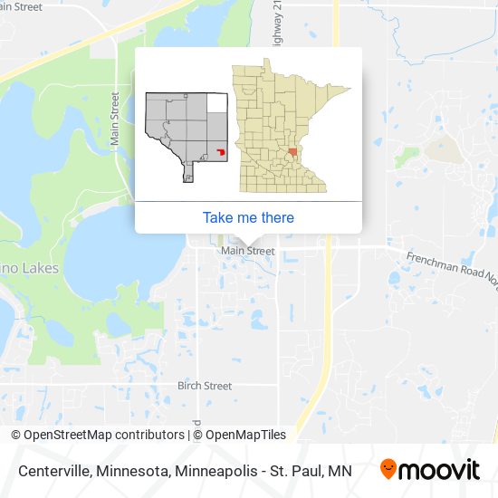 Centerville, Minnesota map