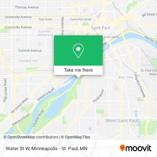 Water St W map