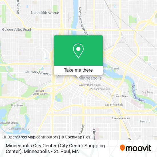 Minneapolis City Center (City Center Shopping Center) map