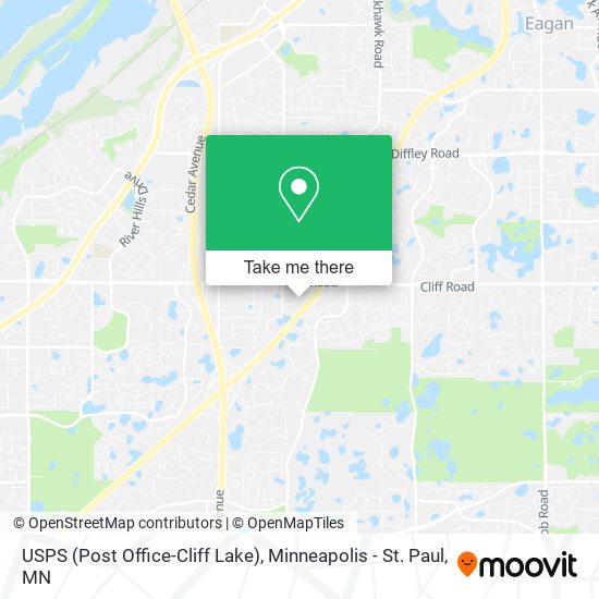 Mapa de USPS (Post Office-Cliff Lake)