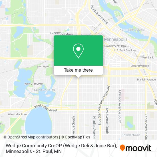 Wedge Community Co-OP (Wedge Deli & Juice Bar) map