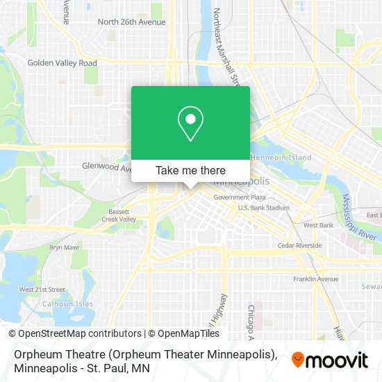 Mapa de Orpheum Theatre (Orpheum Theater Minneapolis)