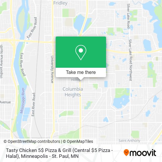 Mapa de Tasty Chicken 5$ Pizza & Grill (Central $5 Pizza - Halal)