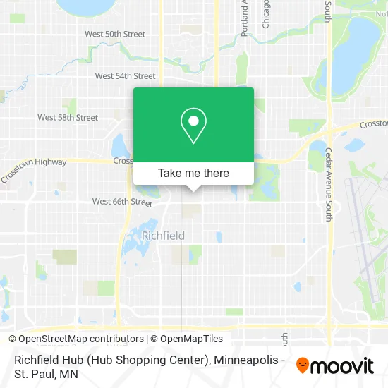 Mapa de Richfield Hub (Hub Shopping Center)