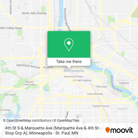 4th St S & Marquette Ave (Marquette Ave & 4th St - Stop Grp A) map