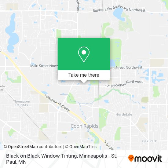 Black on Black Window Tinting map