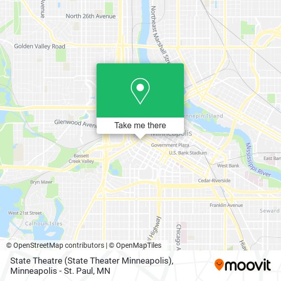 Mapa de State Theatre (State Theater Minneapolis)