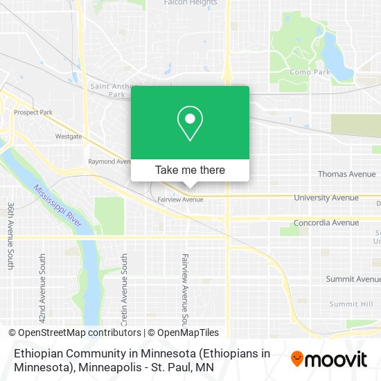 Ethiopian Community in Minnesota (Ethiopians in Minnesota) map