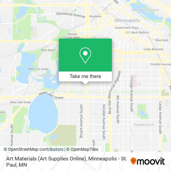 Mapa de Art Materials (Art Supplies Online)