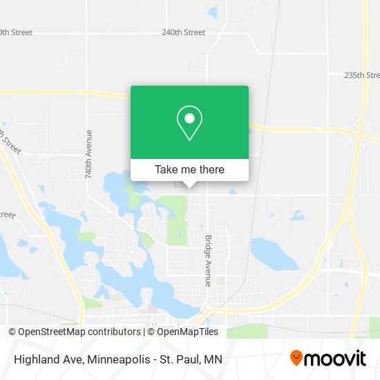 Highland Ave map