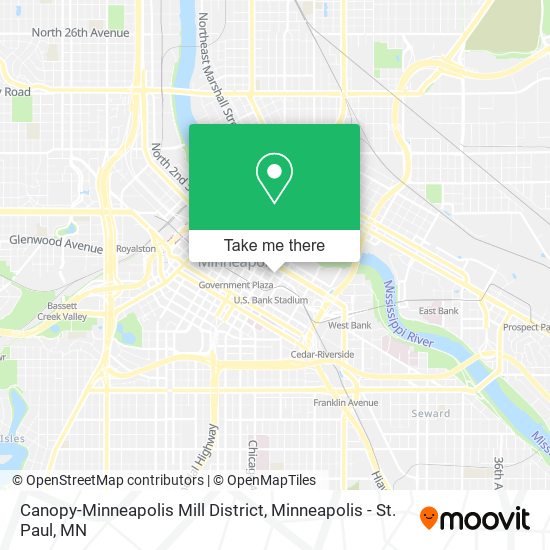 Canopy-Minneapolis Mill District map