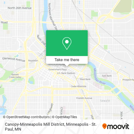 Canopy-Minneapolis Mill District map