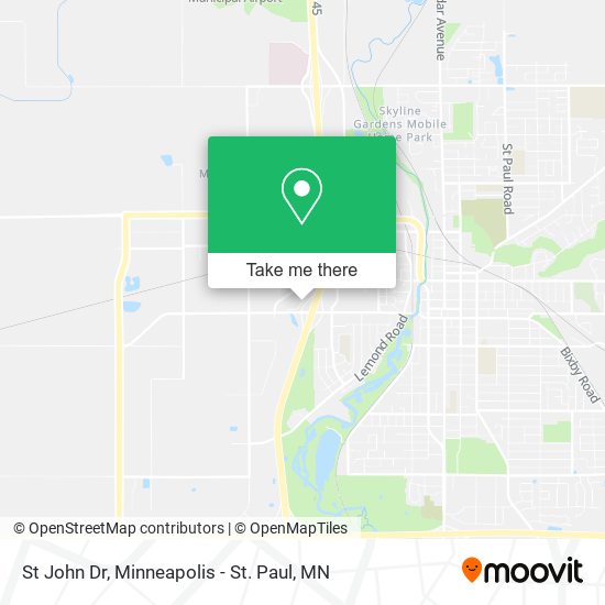 St John Dr map