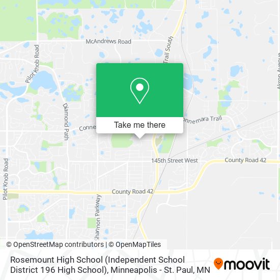 Rosemount High School (Independent School District 196 High School) map