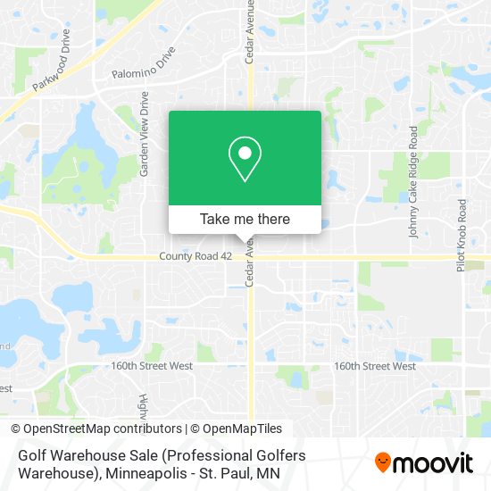 Golf Warehouse Sale (Professional Golfers Warehouse) map