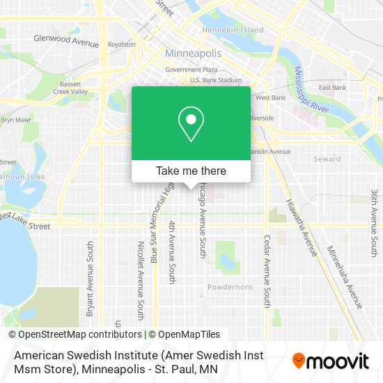 Mapa de American Swedish Institute (Amer Swedish Inst Msm Store)