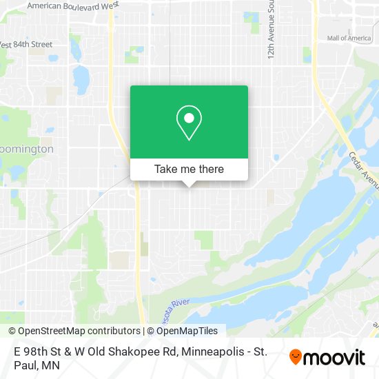 E 98th St & W Old Shakopee Rd map