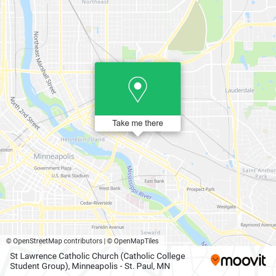 St Lawrence Catholic Church (Catholic College Student Group) map