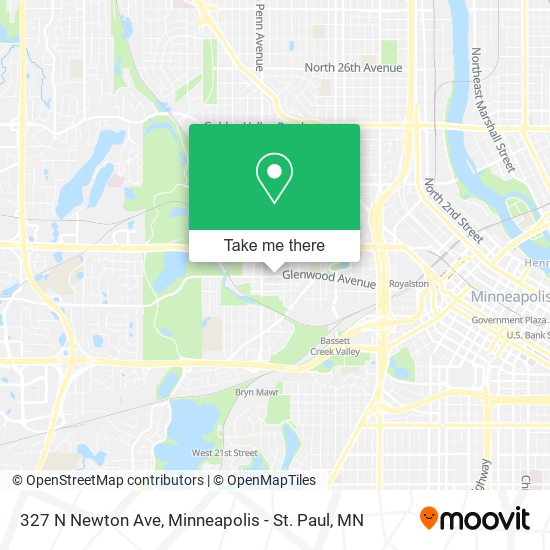 327 N Newton Ave map