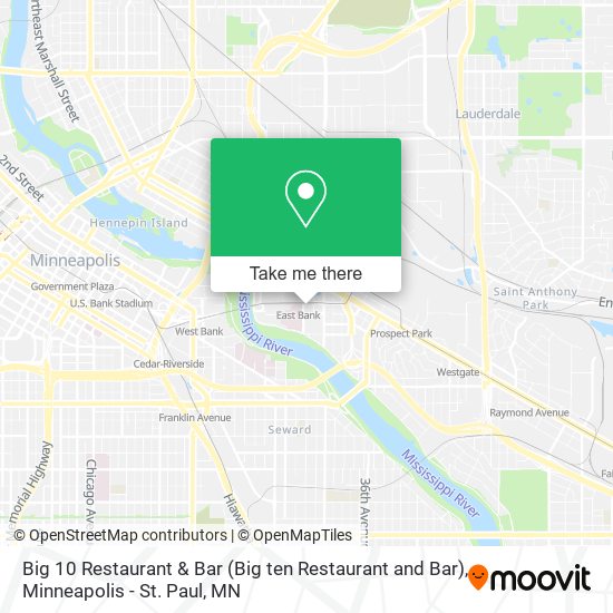 Big 10 Restaurant & Bar (Big ten Restaurant and Bar) map