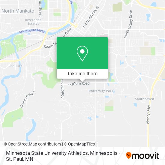 Minnesota State University Athletics map