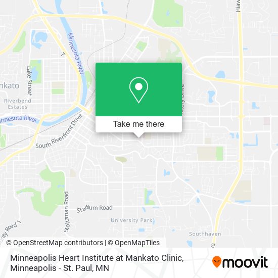 Minneapolis Heart Institute at Mankato Clinic map