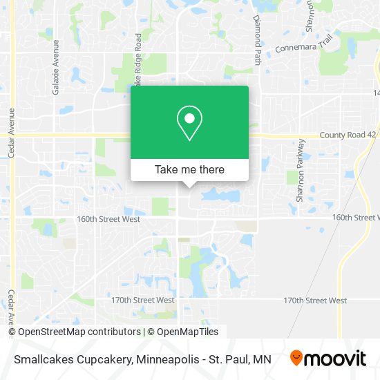 Smallcakes Cupcakery map