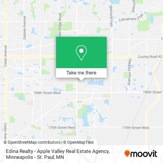 Edina Realty - Apple Valley Real Estate Agency map