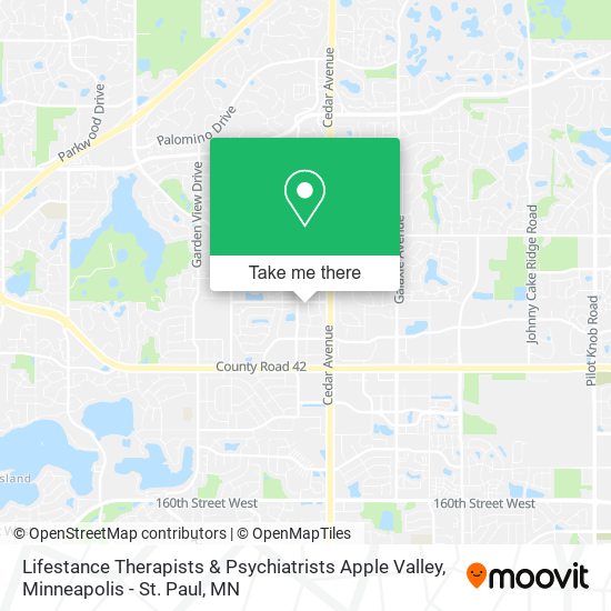 Lifestance Therapists & Psychiatrists Apple Valley map