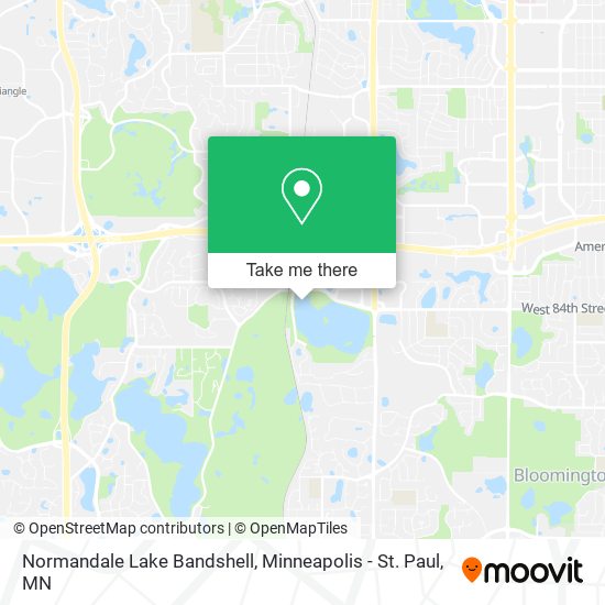 Normandale Lake Bandshell map
