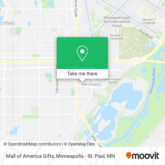 Mall of America Gifts map