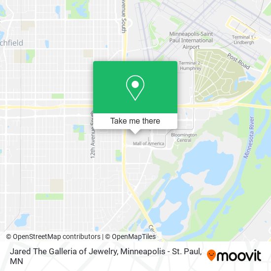 Jared The Galleria of Jewelry map